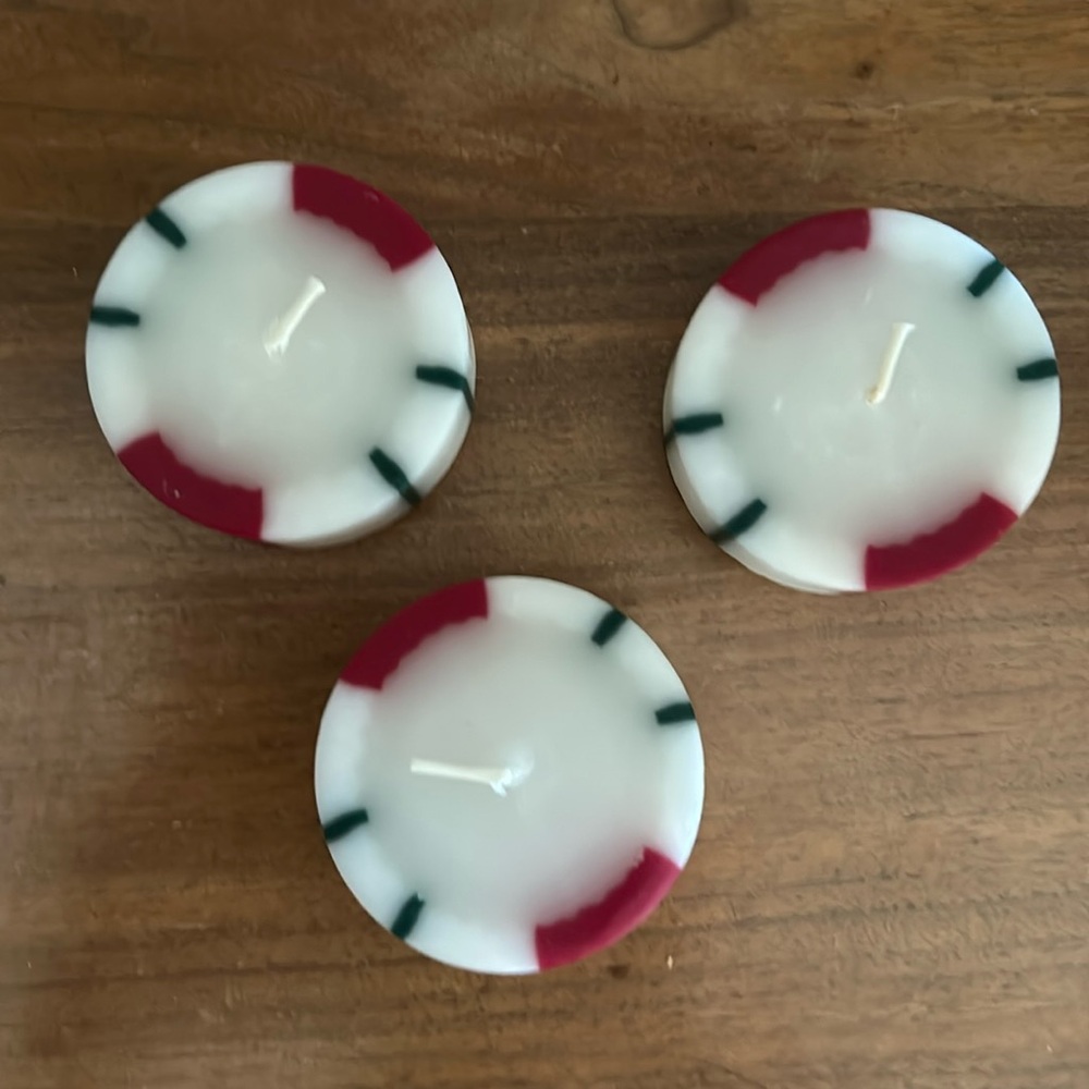 Christmas candy floating candles